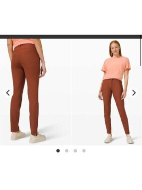 Lululemon City Sleek 5 pockets skinny pants, Dark terracotta, Size 28 H50